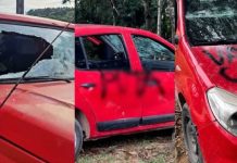 Briga de família acaba com carros destruídos, mulheres agredidas e dois presos