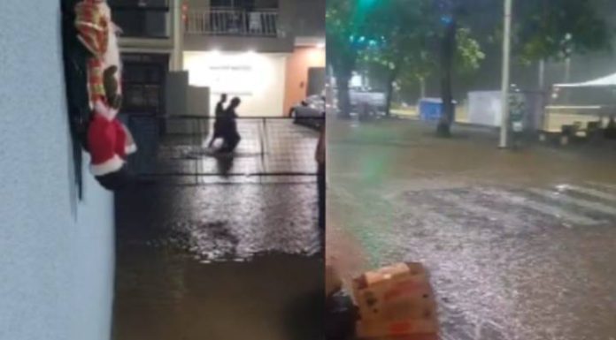 VIDEO Véspera de Reveillon é marcada por alagamentos em Piçarras
