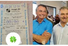 Bolsonaro e irmão acertam a quadra em Bolão da Mega da Virada