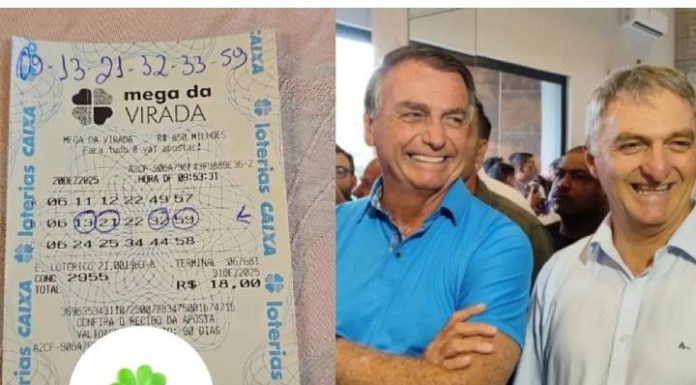 Bolsonaro e irmão acertam a quadra em Bolão da Mega da Virada