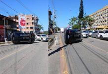 Acidente de trânsito é registrado em frente ao Candeias em Piçarras na manhã deste sábado