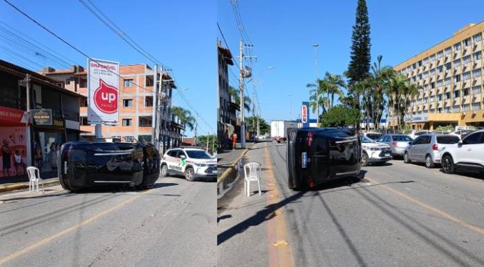 Acidente de trânsito é registrado em frente ao Candeias em Piçarras na manhã deste sábado