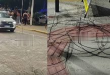 VIDEO Fios baixos na Beira-Mar de Balneário Piçarras colocam pedestres e turistas em risco