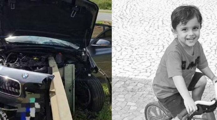 Guard-rail atravessa BMW e mata criança de 5 anos de Maringá que estava de férias em SC
