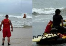 Resgate desafiador mobiliza Bombeiros na Praia da Solidão, em Itajaí