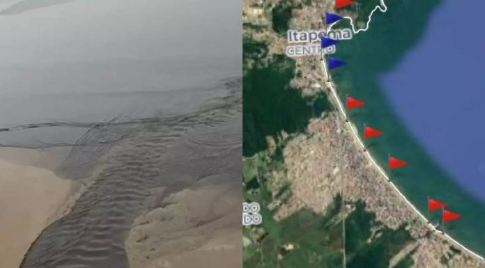 Conasa ‘caga na cabeça’ do povo em Itapema e deixa Meia Praia totalmente imprópria para banho