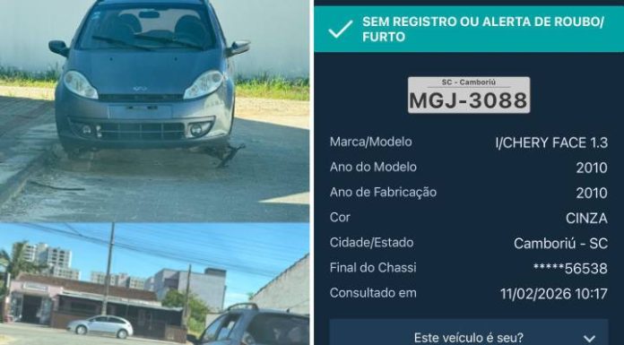 Carro abandonado desde agosto preocupa moradores no bairro Itajuba, em Barra Velha