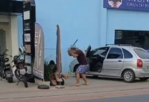 VIDEO Rapaz que levou uma surra com “sarrafo” em Piçarras teria ameaçado pai dos agressores