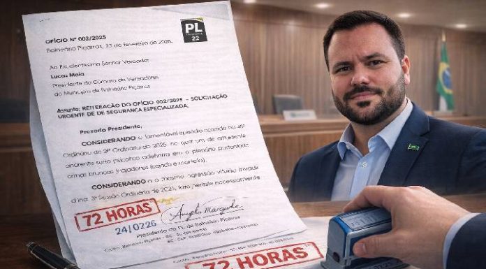 CLIMA TENSO NA CÂMARA DE PIÇARRAS: PL DÁ 72 HORAS PARA PRESIDENTE DA CÂMARA, LUCAS MAIA RESPONDER SOBRE SEGURANÇA