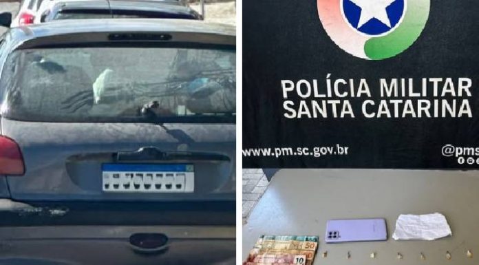Operações da PM em Balneário Piçarras resultam em veículo recuperado, drogas apreendidas e prisão por homicídio