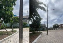 Poste no meio da rua revolta moradores de Piçarras: “Uma hora vão arrancar com caminhão”