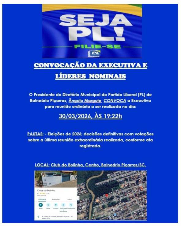 PL de Balneário Piçarras convoca reunião da Executiva para o dia 30 de março 1 WhatsApp Image 2026 03 23 at 17.06.49 1