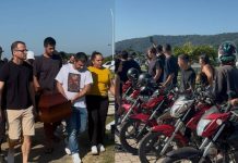 COMOÇÃO EM PIÇARRAS: despedida de “Léo do Grau” tem acelerada com motos e muita emoção