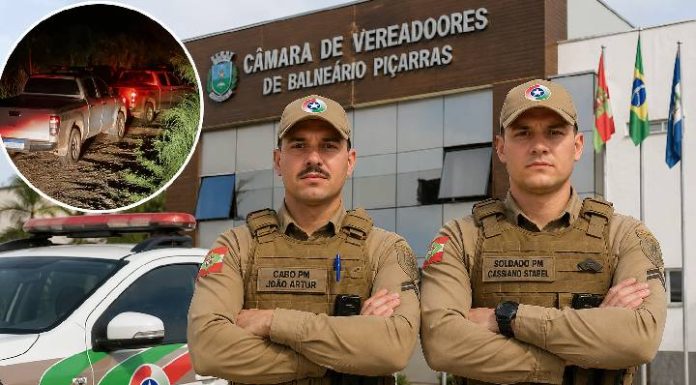 Mesmo atacados por abelhas, policiais não recuam e recebem homenagem em Balneário Piçarras
