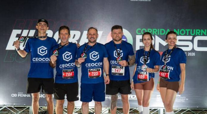CEOCON sobe ao pódio na Corrida Noturna da PM de Penha e fortalece movimento de alta performance empresarial