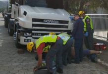 Homem morre após ser atropelado por caminhão no bairro Gravatá em Navegantes