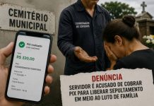 Servidor da prefeitura de Penha é acusado de cobrar PIX para liberar sepultamento em meio ao luto de família