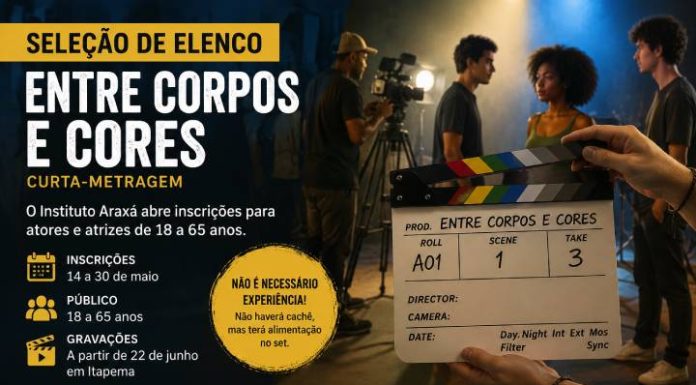 Instituto Araxá abre seleção de elenco para curta-metragem em Itapema