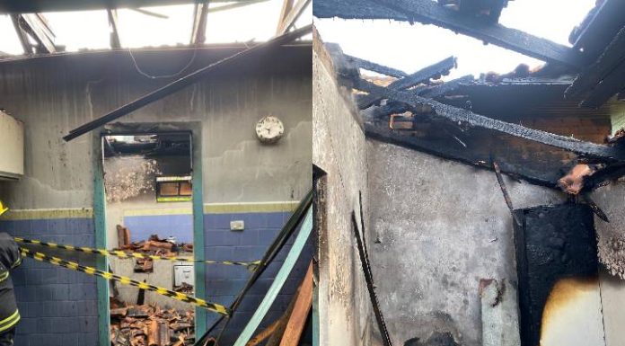 Fogo começa perto de fogão a lenha e destrói parte de casa em São João Batista