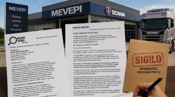 EXCLUSIVO Grupo Mevepi se recusa a informar à ONG um possível nome de agente público investigado em Piçarras