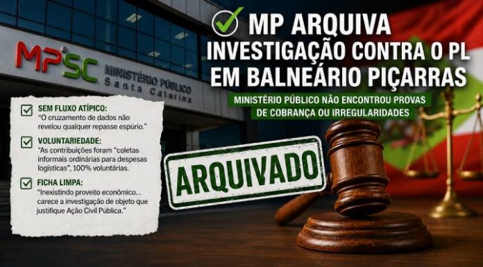 MP ARQUIVA INVESTIGAÇÃO SOBRE SUPOSTO ESQUEMA DE RACHADINHA DO PL EM PIÇARRAS