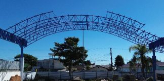 Reforma do Ginásio Figueirão avança e atinge quase 25% de execução em Balneário Piçarras