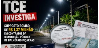Após divulgação do OISC, Prefeitura de Balneário Piçarras se manifesta sobre suposto rombo milionário na iluminação pública