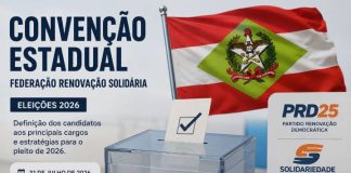 Federação Renovação Solidária convoca convenção estadual para definir candidaturas às eleições de 2026 em Santa Catarina