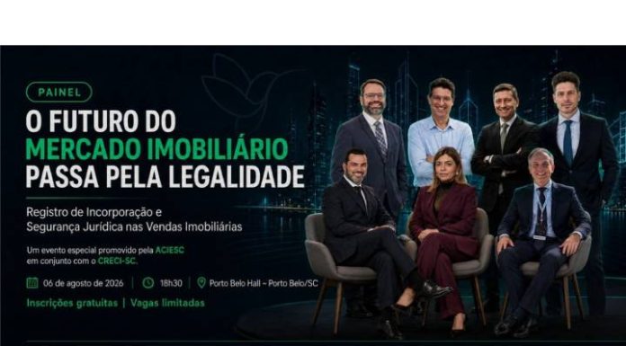 ACIESC e CRECI-SC promovem evento gratuito sobre o futuro do mercado imobiliário nesta quinta-feira em Porto Belo