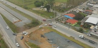 Retorno na BR-470 é fechado de vez e muda trânsito em Navegantes a partir desta quarta