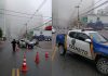 Secretaria de Segurança de Balneário Piçarras deu apoio aos Bombeiros durante incêndio em obra