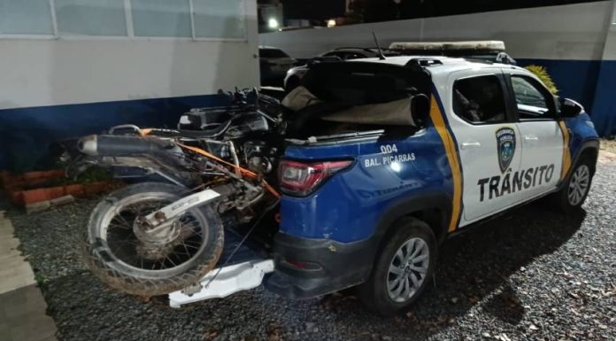 Moto furtada é recuperada pela Secretaria de Segurança Pública de Balneário Piçarras