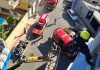 Trabalhadores ficam presos a 12 metros de altura e são resgatados pelos Bombeiros em Itajaí