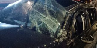 Capotamento deixa vítima em estado convulsivo no bairro Santa Lídia, em Penha