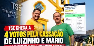 PENHA EM ALVOROÇO TSE chega a 4 votos pela cassação do prefeito de Penha, Luizinho e o vice, Mário