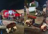 Colisão frontal entre duas scooters deixa dois feridos em Penha