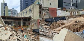 Desabamento atinge duas casas em Itapema após instabilidade do terreno